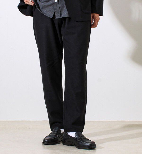 GLOSTER「【セットアップ対応】両面起毛ストレッチイージーパンツ」|チノ|ブラック