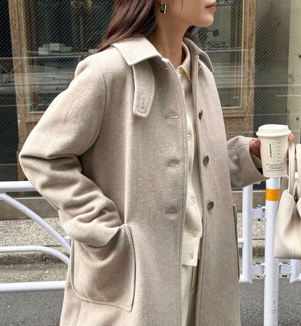 fredy emue「Super100ステンカラーミドルコート」|ダッフルコート|