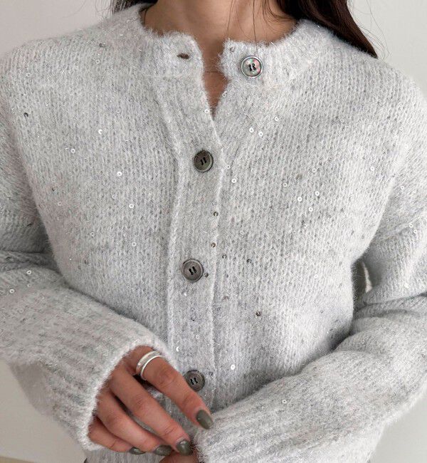 fredy emue「スパンコールニットカーディガン」|カーディガン|