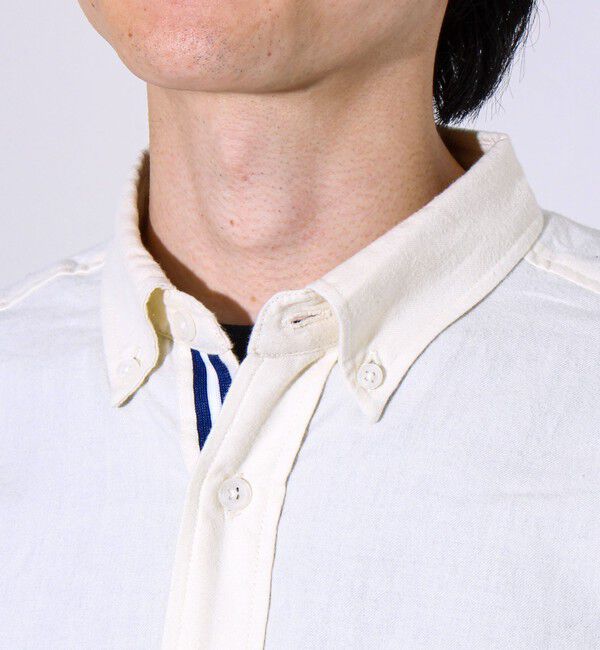 GLOSTER「【ビジカジ対応】ニットテープ ボタンダウンネルシャツ」|シャツ・ブラウス|