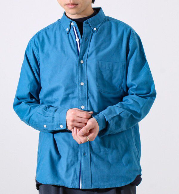 GLOSTER「【ビジカジ対応】ニットテープ ボタンダウンネルシャツ」|シャツ・ブラウス|