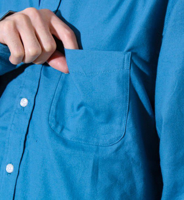 GLOSTER「【ビジカジ対応】ニットテープ ボタンダウンネルシャツ」|シャツ・ブラウス|