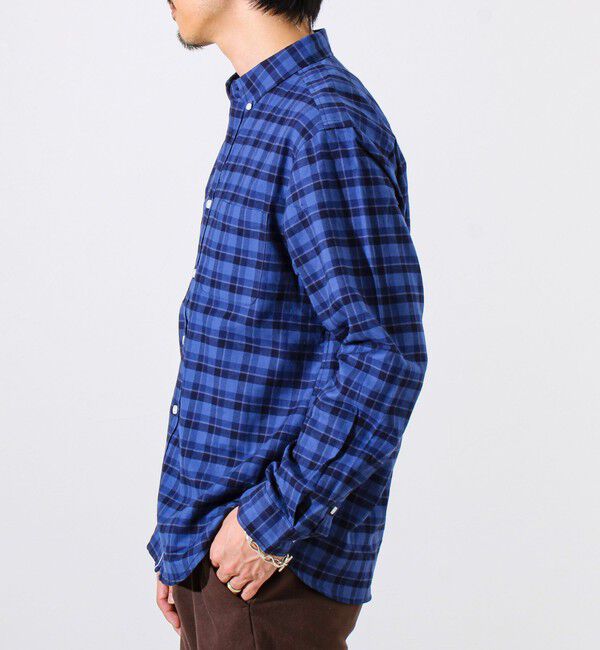 GLOSTER「【ビジカジ対応】ニットテープ ボタンダウンネルシャツ」|シャツ・ブラウス|