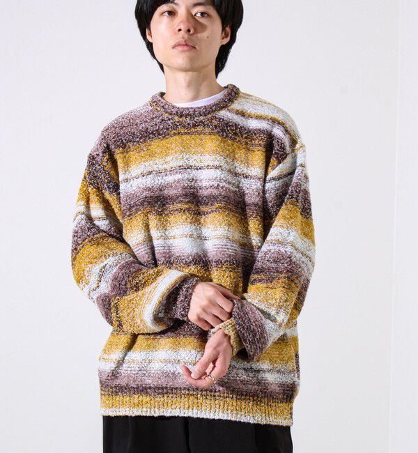 GLOSTER「【ふんわり立体感】グラデーションブークレプルオーバー」|ニット・セーター|