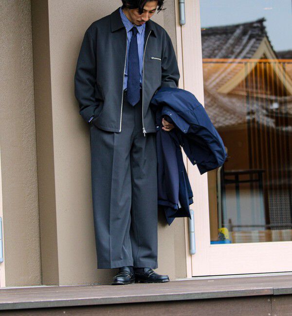 GLOSTER「【セットアップ対応】ウールライクワイドパンツ」|チノ|