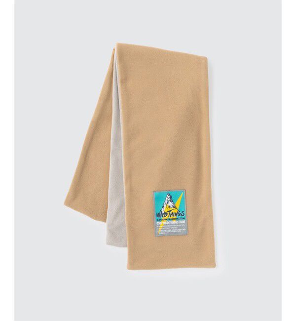 GLOSTER「【WILD THINGS/ワイルドシングス】REVERSIBLE FLEECE MUFFLER」|マフラー|ベージュ