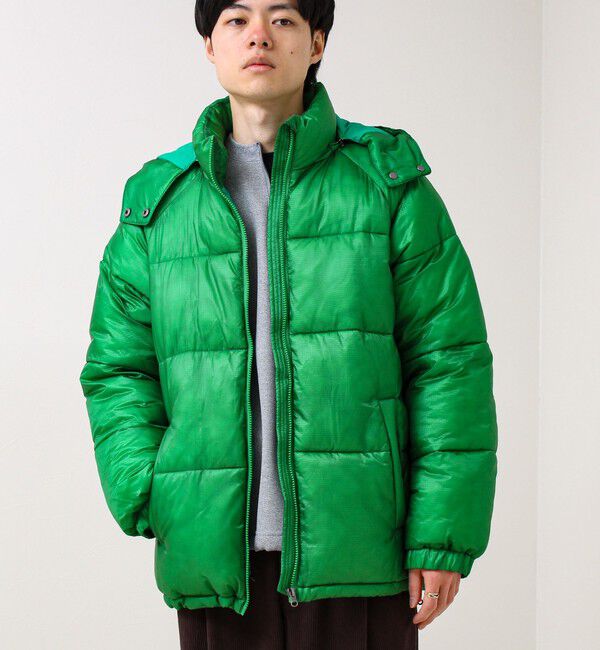 GLOSTER「【フード脱着OK】シアーリップ 2WAY中綿パーカー」|その他|グリーン