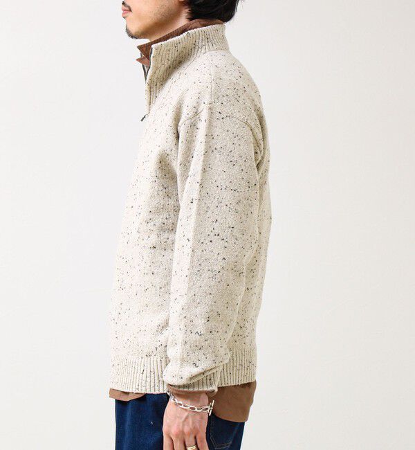 GLOSTER「【冬の大人レイヤードに】ネップハーフジッププルオーバー」|ニット・セーター|