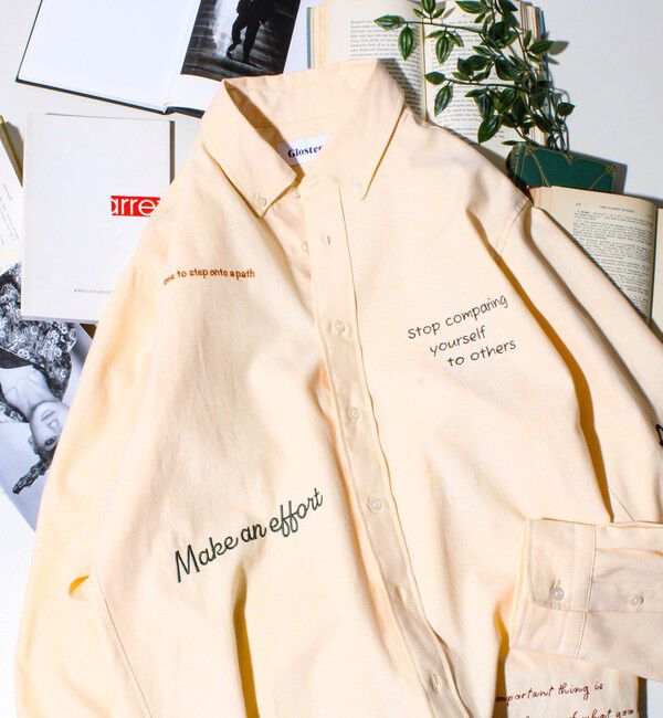 GLOSTER「【気分を上げるフレーズ】ポジティブメッセージシャツ パート2」|シャツ・ブラウス|