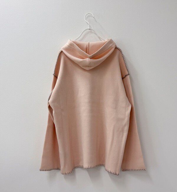 fredy emue「フード付き配色ステッチニットプルオーバー」|ニット・セーター|