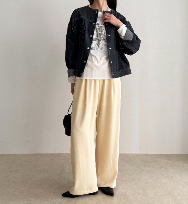 fredy emue「【ラクなのにきちんと見え】シャラリツイル イージーパンツ」|チノ|