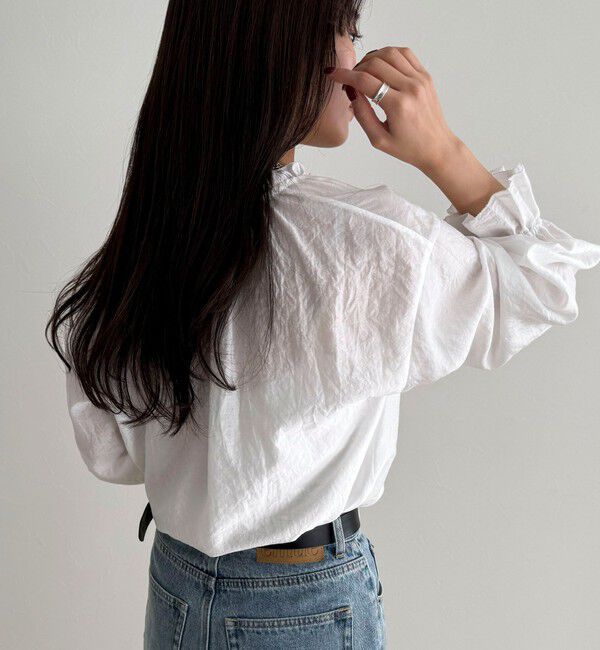 fredy emue「シャイニーシアーギャザーブラウス」|シャツ・ブラウス|