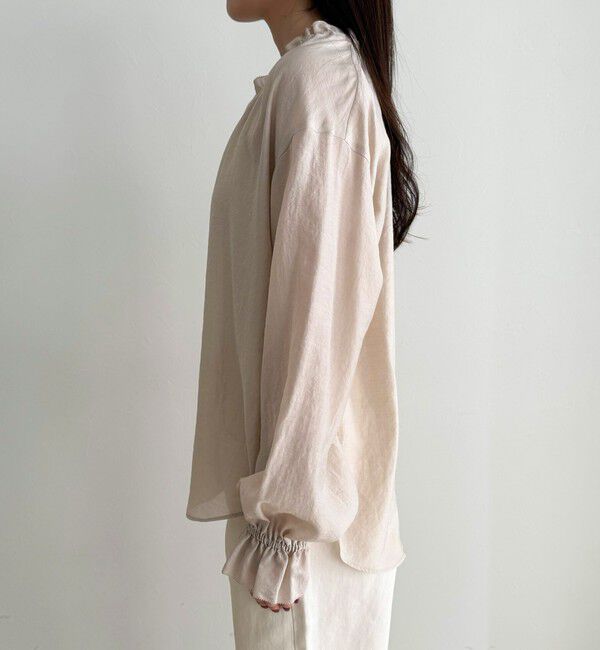 fredy emue「シャイニーシアーギャザーブラウス」|シャツ・ブラウス|