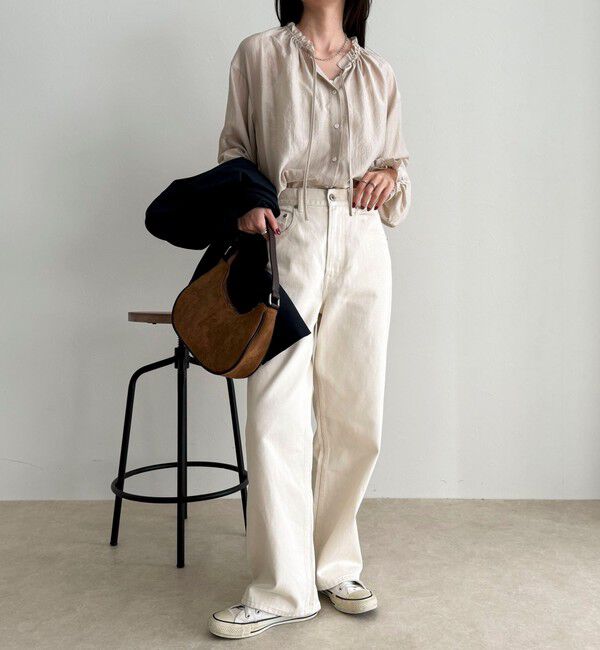 fredy emue「シャイニーシアーギャザーブラウス」|シャツ・ブラウス|