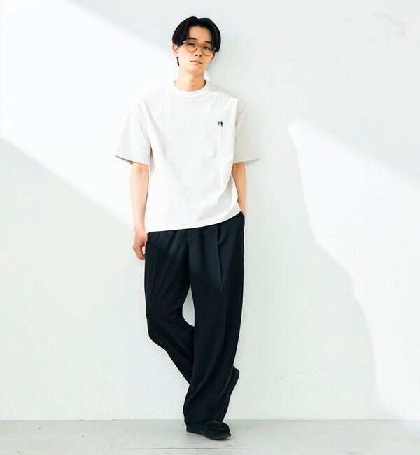 GLOSTER「【BOY刺繍】裏グラデーション ワンポイント半袖Tシャツ」|Tシャツ・カットソー|