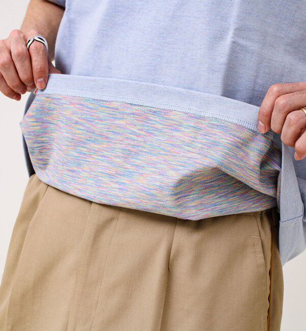 GLOSTER「【BOY刺繍】裏グラデーション ワンポイント半袖Tシャツ」|Tシャツ・カットソー|