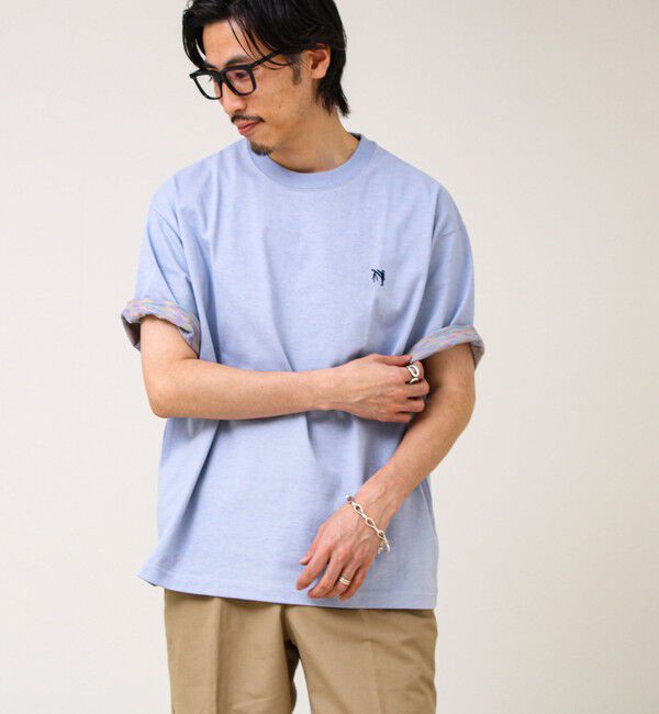 GLOSTER「【BOY刺繍】裏グラデーション ワンポイント半袖Tシャツ」|Tシャツ・カットソー|