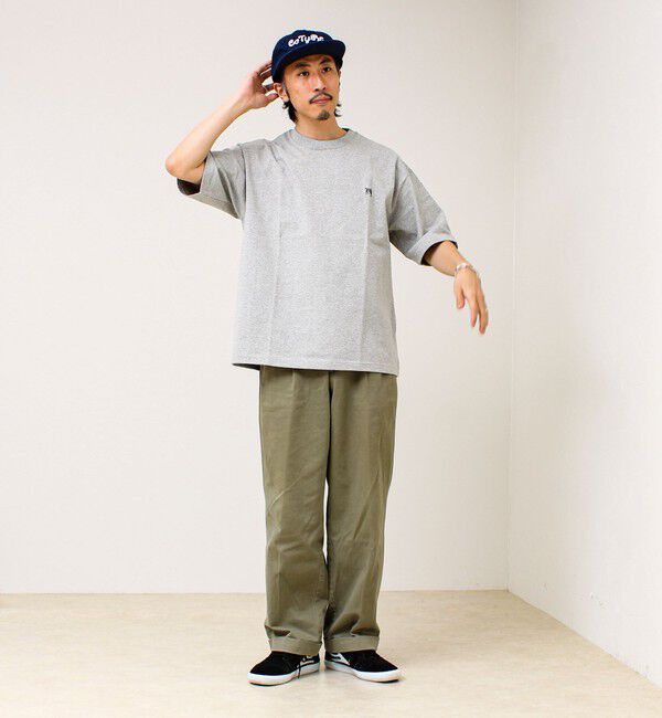 GLOSTER「【BOY刺繍】裏グラデーション ワンポイント半袖Tシャツ」|Tシャツ・カットソー|