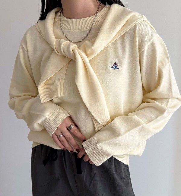 fredy emue「【GEVACO/ゲバコ】コットンラウンドネックプルオーバー」|ニット・セーター|オフホワイト