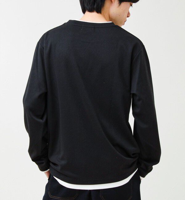 GLOSTER「メランジ微起毛スムース フェイクレイヤード ロンT」|Tシャツ・カットソー|