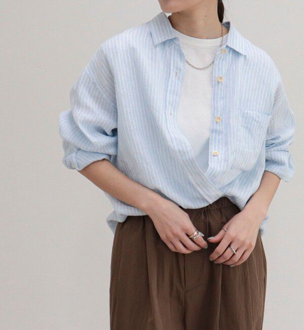 fredy emue「LINEN100 2WAYカシュクールシャツ」|シャツ・ブラウス|