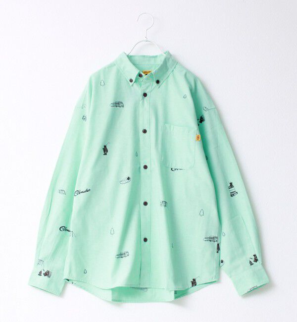 FREDY MAC「【COBMASTER/コブマスター】シャンブレー総柄B.Dシャツ」|シャツ・ブラウス|グリーン系その他