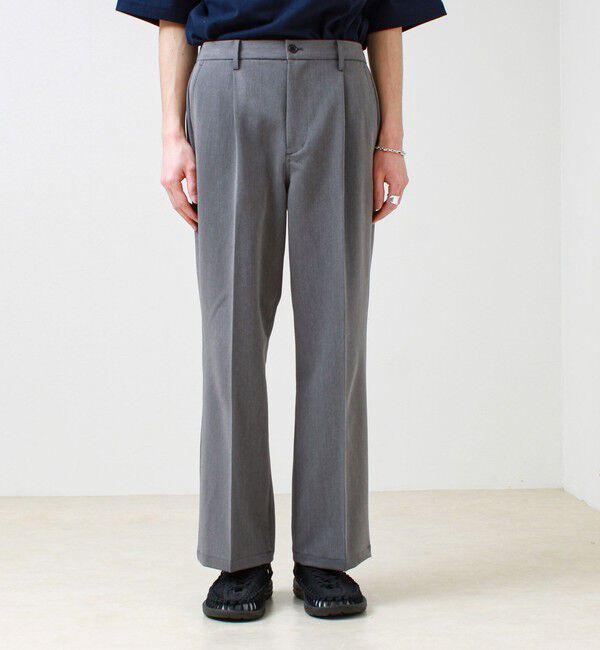 GLOSTER「【美シルエット】ミディアムストレート フレアパンツ」|チノ|
