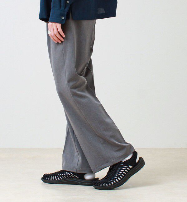 GLOSTER「【美シルエット】ミディアムストレート フレアパンツ」|チノ|