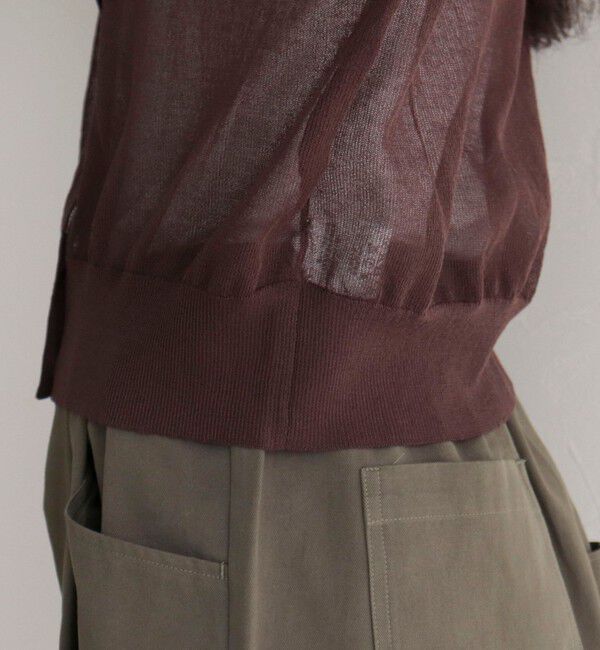 fredy emue「刺繍入りシアーニットカーディガン」|カーディガン|