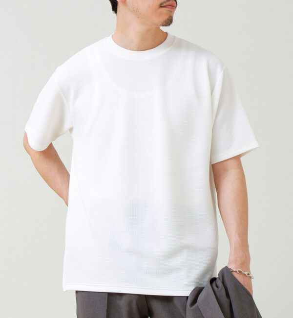 GLOSTER「【立体感素材】フクレジャガード 半袖Tシャツ」|Tシャツ・カットソー|