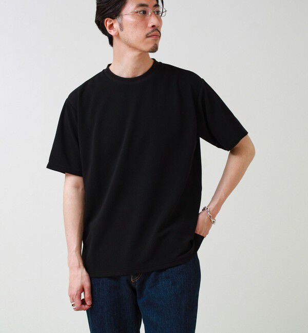 GLOSTER「【立体感素材】フクレジャガード 半袖Tシャツ」|Tシャツ・カットソー|