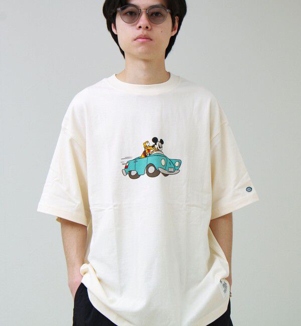 GLOSTER「【DISCUS】Disney ミッキープリントTシャツ」|Tシャツ・カットソー|