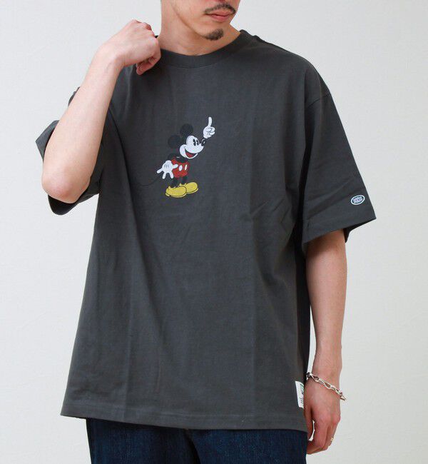 GLOSTER「【DISCUS】Disney ミッキープリントTシャツ」|Tシャツ・カットソー|