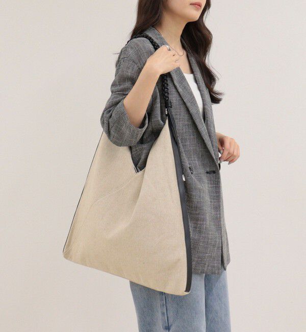 fredy emue「【LE VERNIS/ル・ベルニ】ロープワンハンドルキャンバスバッグ」|ショルダー・メッセンジャー|ブラック