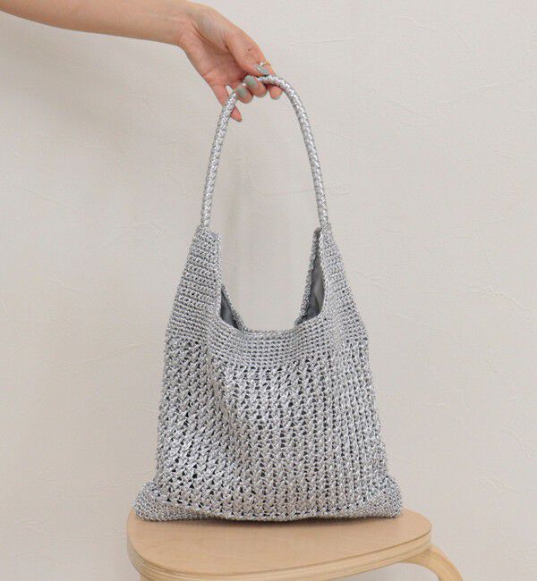 fredy emue「メタリックコード柄編みワンハンドルバッグ」|ショルダー・メッセンジャー|