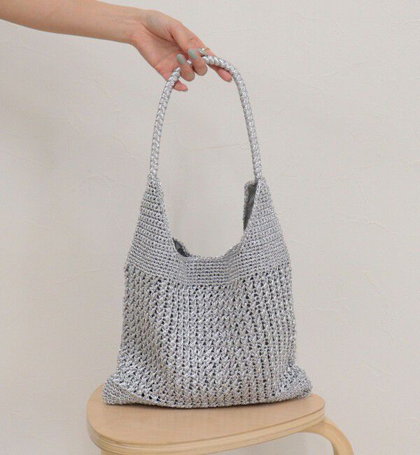 fredy emue「メタリックコード柄編みワンハンドルバッグ」|ショルダー・メッセンジャー|