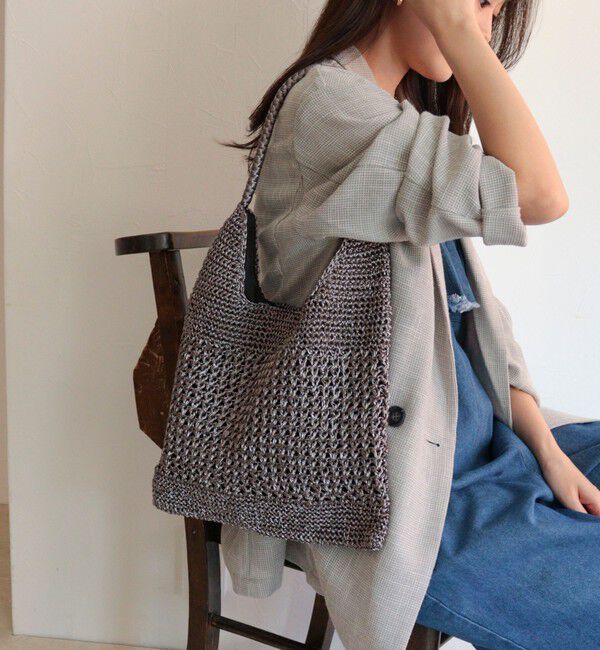 fredy emue「メタリックコード柄編みワンハンドルバッグ」|ショルダー・メッセンジャー|