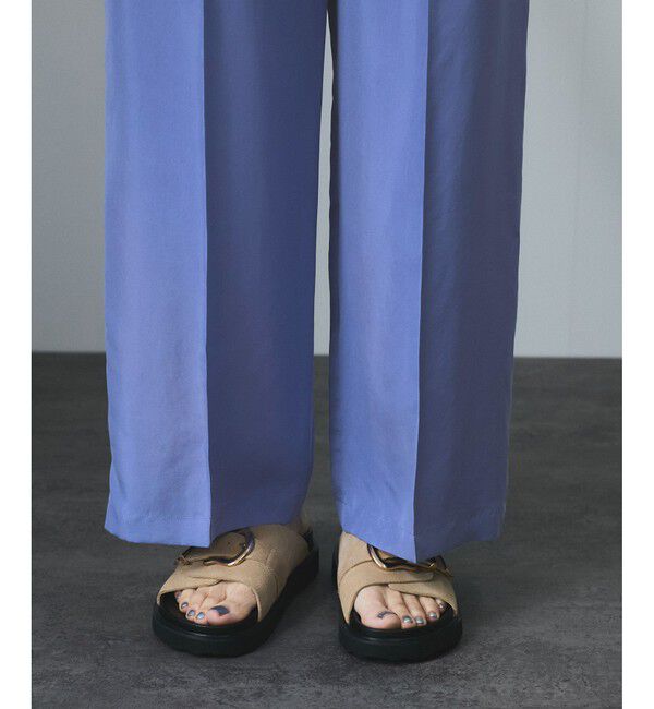 SALON adam et rope'「[25SS]GENTLE SILK パンツ【セットアップ対応】」|チノ|