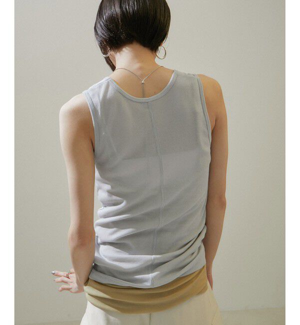 SALON adam et rope'「nu=layerスクープネックタンクトップ」|タンクトップ|ライトグレー(08)