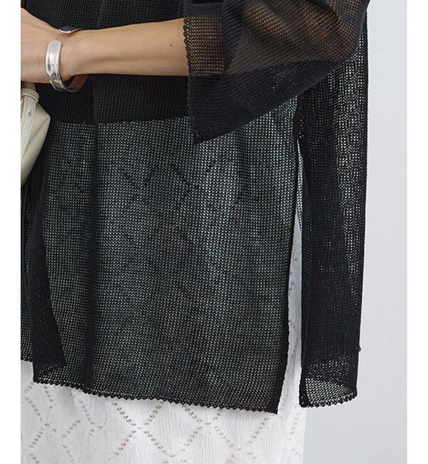 SALON adam et rope'「オーガニックリネンシアーボートネックプルオーバー」|ニット・セーター|