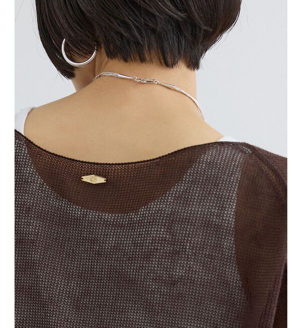 SALON adam et rope'「オーガニックリネンシアーボートネックプルオーバー」|ニット・セーター|