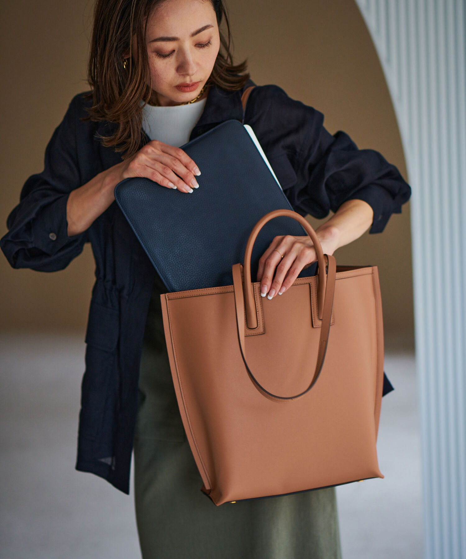 E'POR「【E'POR】【A4対応】【一部直営店舗・WEB限定】LIMITED MODEL Ree Large（リー）【雑誌掲載】」|トートバッグ|