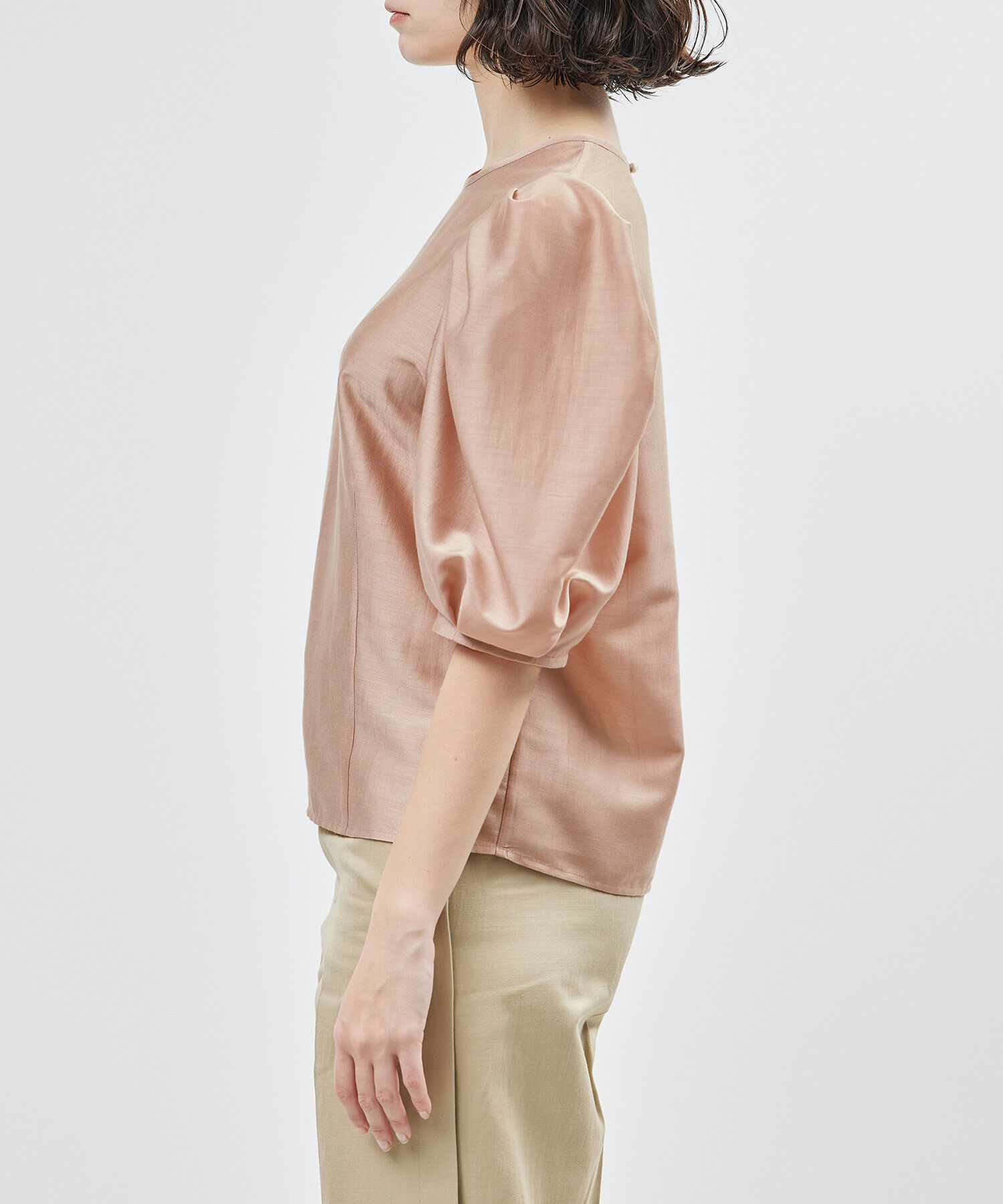 ROPE「【新色追加】【洗える】カールマイヤーパフスリーブブラウス【雑誌/メディア掲載】」|シャツ・ブラウス|