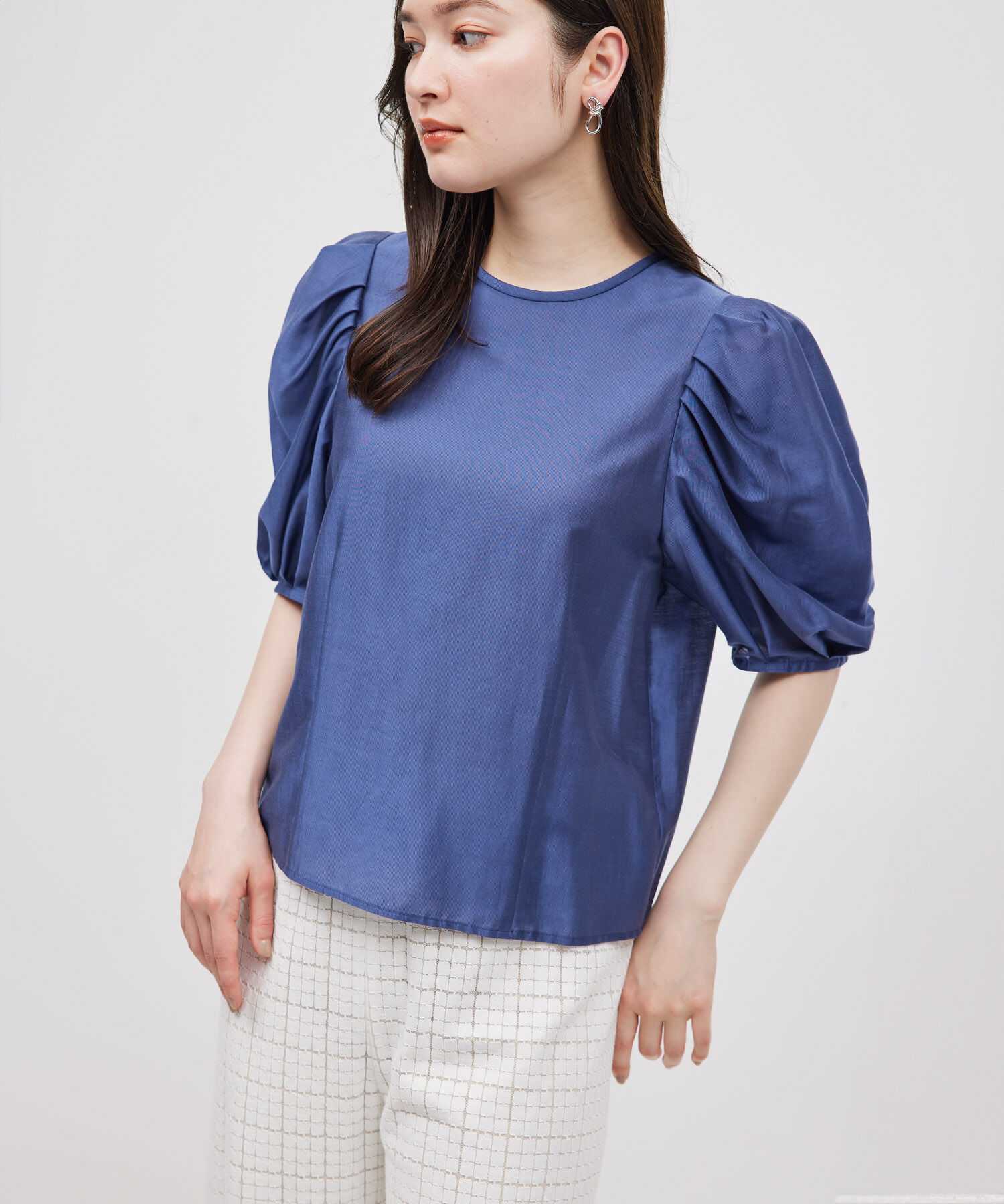 ROPE「【新色追加】【洗える】カールマイヤーパフスリーブブラウス【雑誌/メディア掲載】」|シャツ・ブラウス|