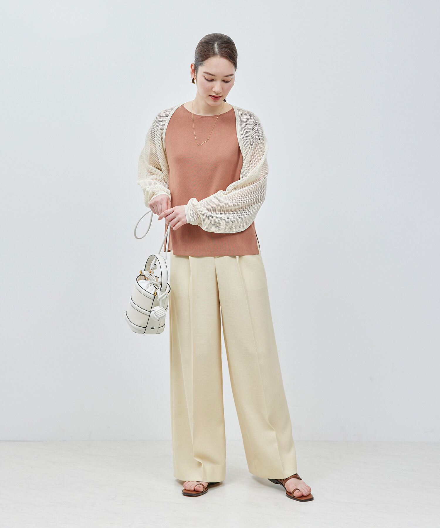 ROPE「タックワイドパンツ（ラメ/無地）【セットアップ対応】【雑誌掲載】【メディア掲載】」|その他|