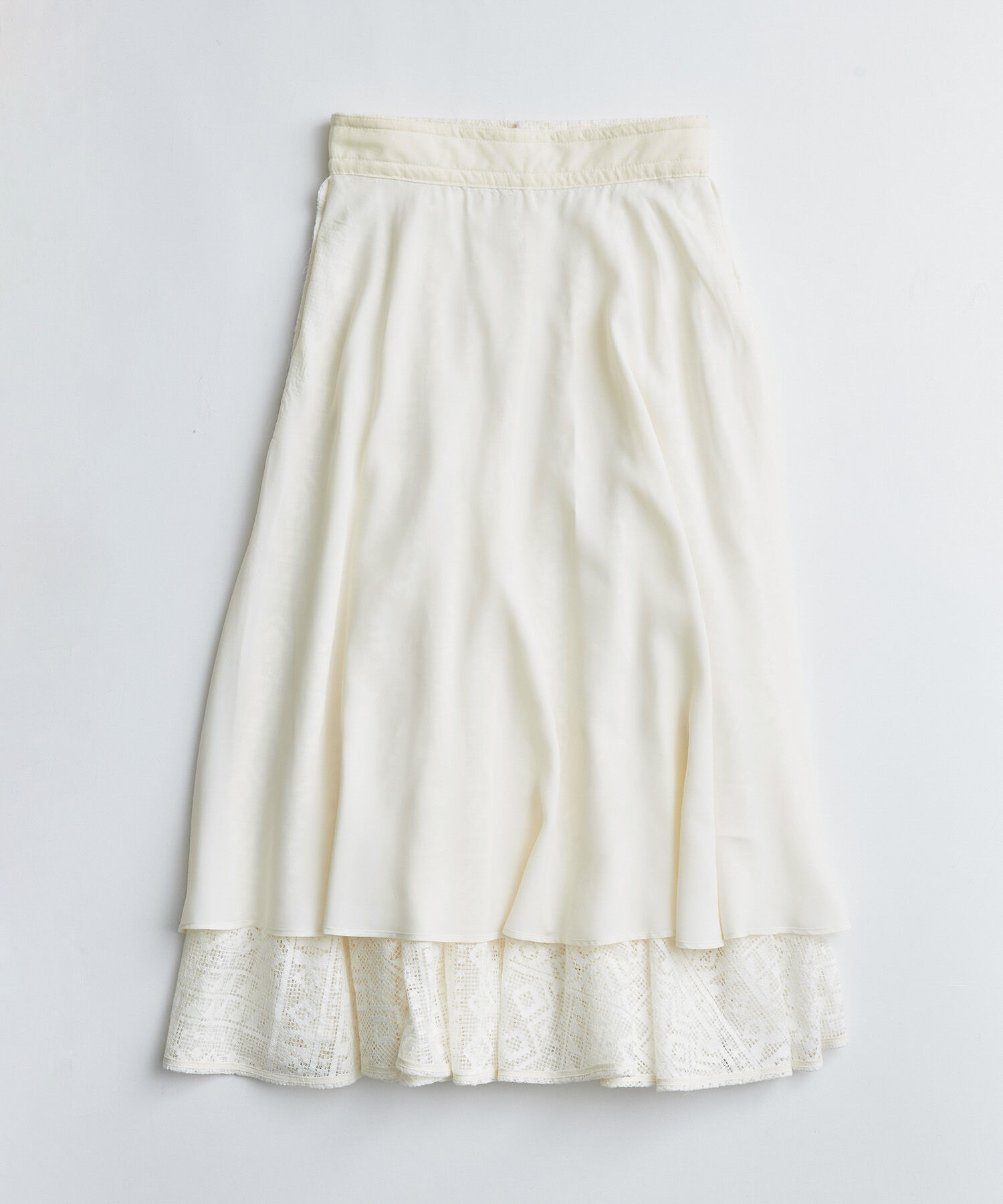 ROPE「ジオメトリックレースフレアスカート【セットアップ対応】【雑誌掲載】【メディア掲載】」|スカート|