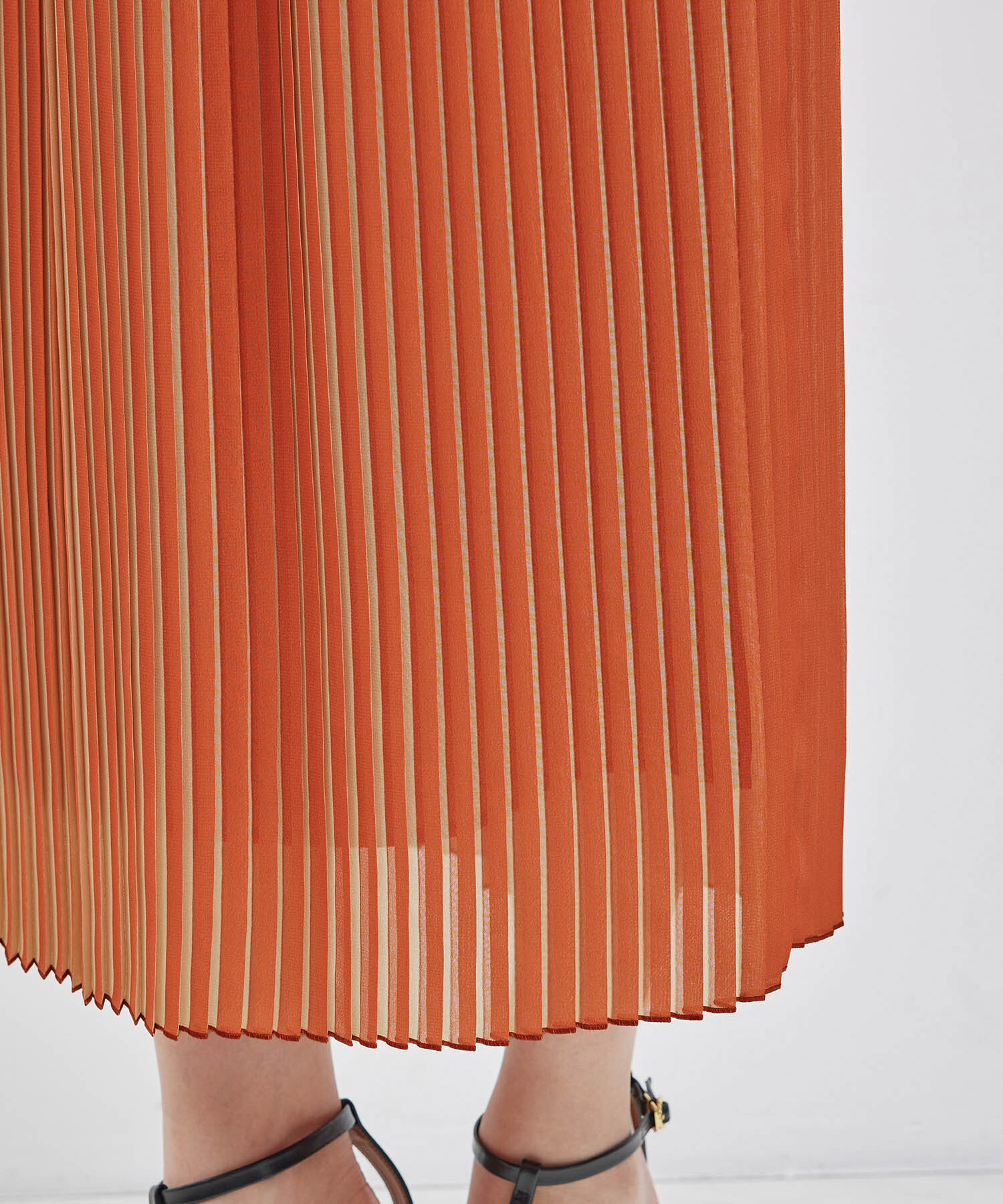 ROPE「プリーツスカート（バイカラー/無地）【メディア掲載】」|スカート|