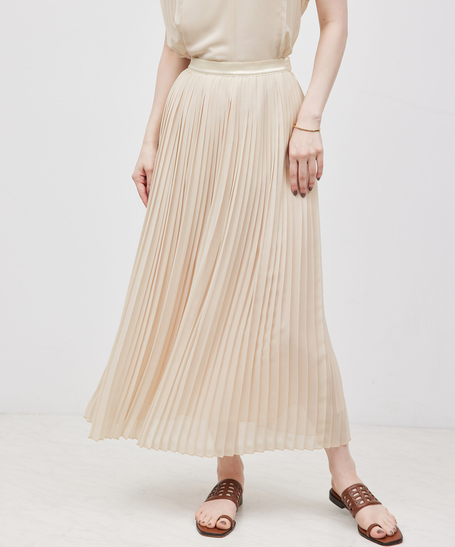 ROPE「プリーツスカート（バイカラー/無地）【メディア掲載】」|スカート|