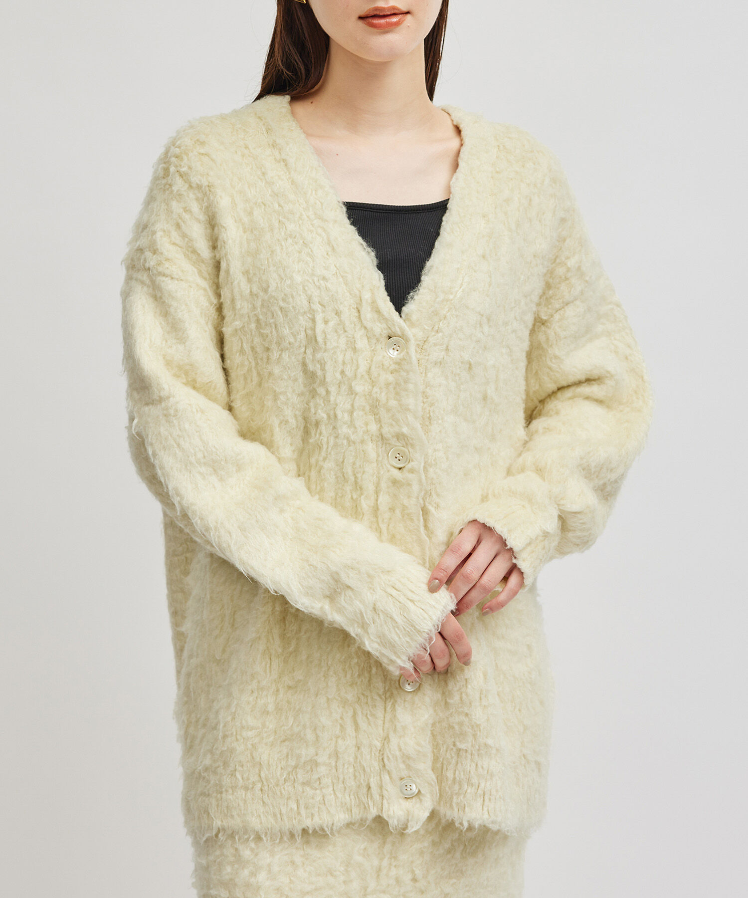 ROPE「シルクシャギーカーディガン/セットアップ対応」|カーディガン|オフホワイト(15)