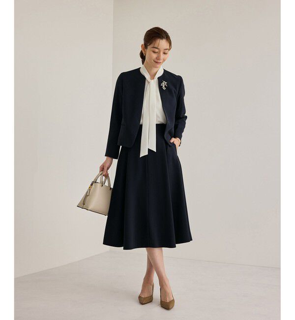 ROPE「トリアセハイウエストフレアスカート【セレモニー/通勤対応】」|スカート|